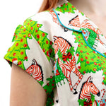 Safari Christmas Cotton Sateen Capri Pajama Set
