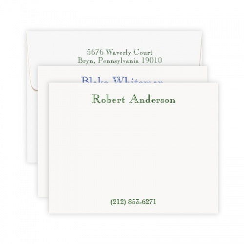 Business Note Cards - Chatsworth Collection