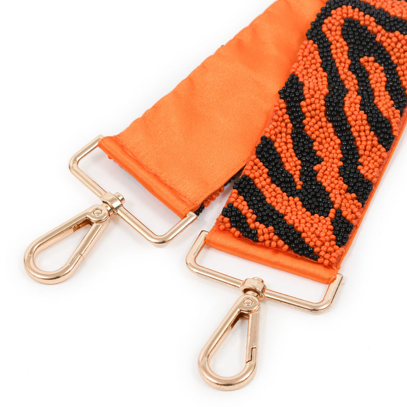 Custom Beaded Tiger Stripe Purse Strap - You Choose The Colors