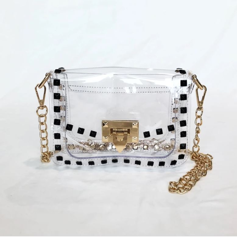 Clear Bag With Gold Chain