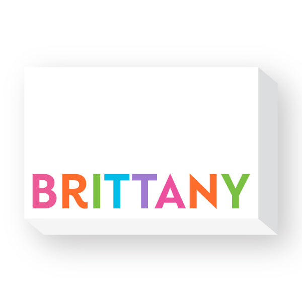 Personalized Multicolor Big and Bold Notepad - Donovan Designs