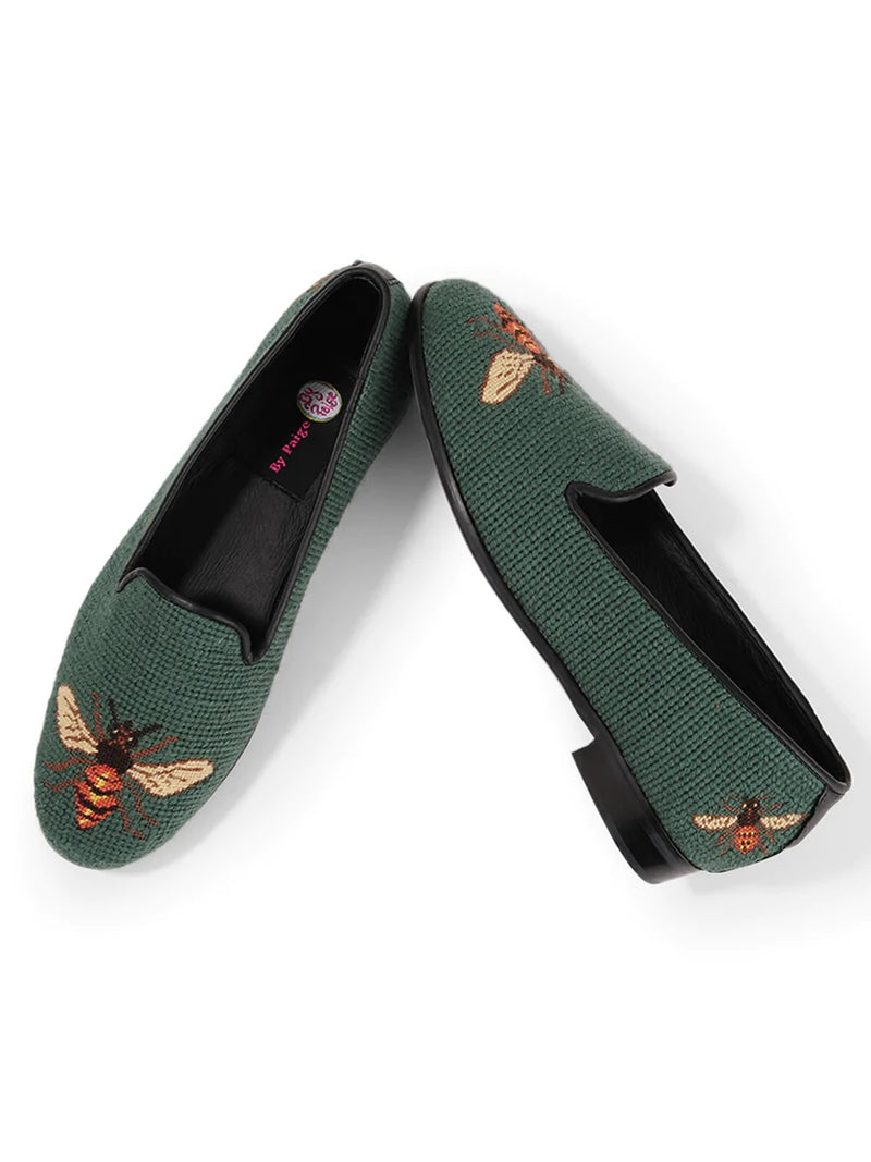By Paige Women's Needlepoint Loafer in Bee - Sage