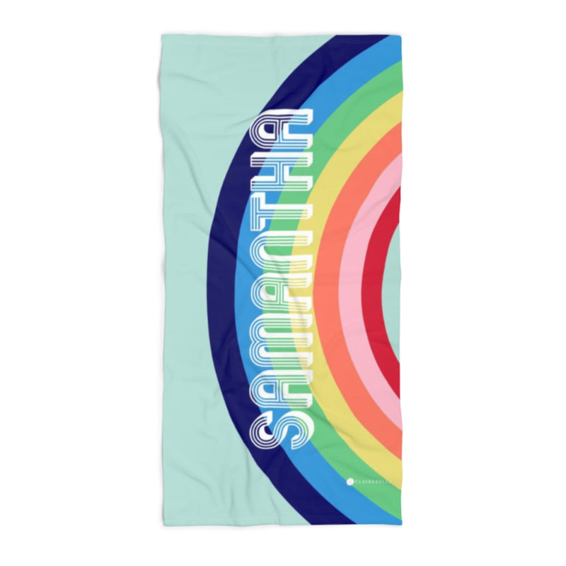 Beach Towel Capri Rainbow Blue Clairebella Studio