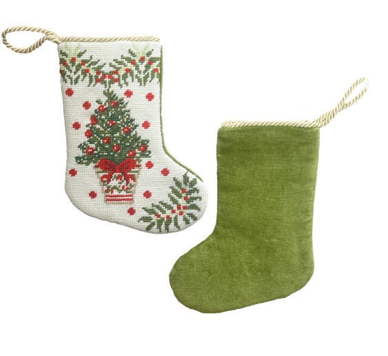 The Classic Tree Needlepoint Stocking (2 Sizes)