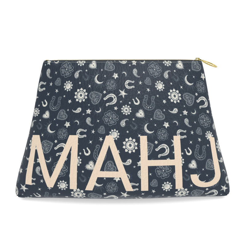 Roomy Leather Tile Bag- HEARTS & HORSESHOES