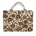 Jumbo Slouchy Denim Tote, MAHJ BABY COCONUT PEONY