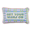 Get Your Mahj On Needlepoint Pillow