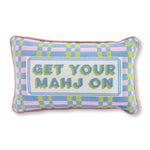 Get Your Mahj On Needlepoint Pillow