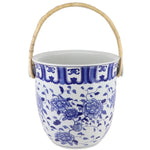 Blue & White Peony Blossom Ice Bucket