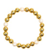 Georgia - Gold  & Freshwater Pearl Beaded Bracelet