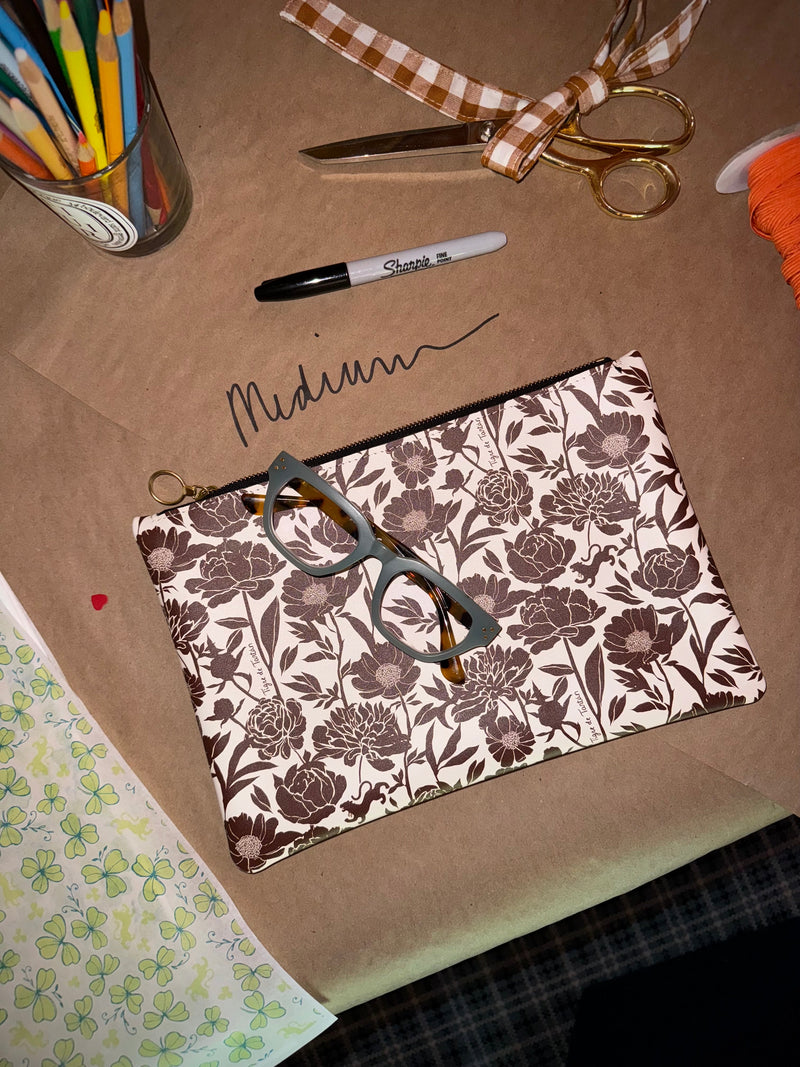 Roomy Leather Clutch- LOVE LANGUAGE