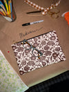 Roomy Leather Clutch, PRINTED LEOPARD FUR
