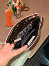 Roomy Leather Clutch, PRINTED LEOPARD FUR