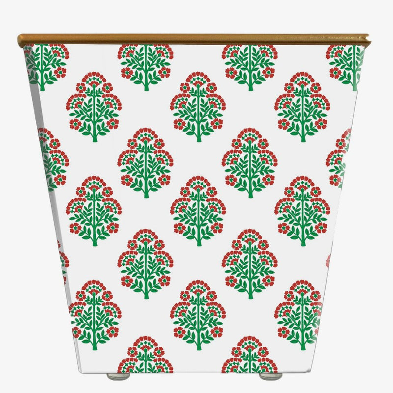 WHH Christmas Block Print Cachepot Candle