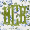 Jumbo Block Print Monogram Travel Case - Blue Hydrangea