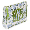 Jumbo Block Print Monogram Travel Case - Blue Hydrangea