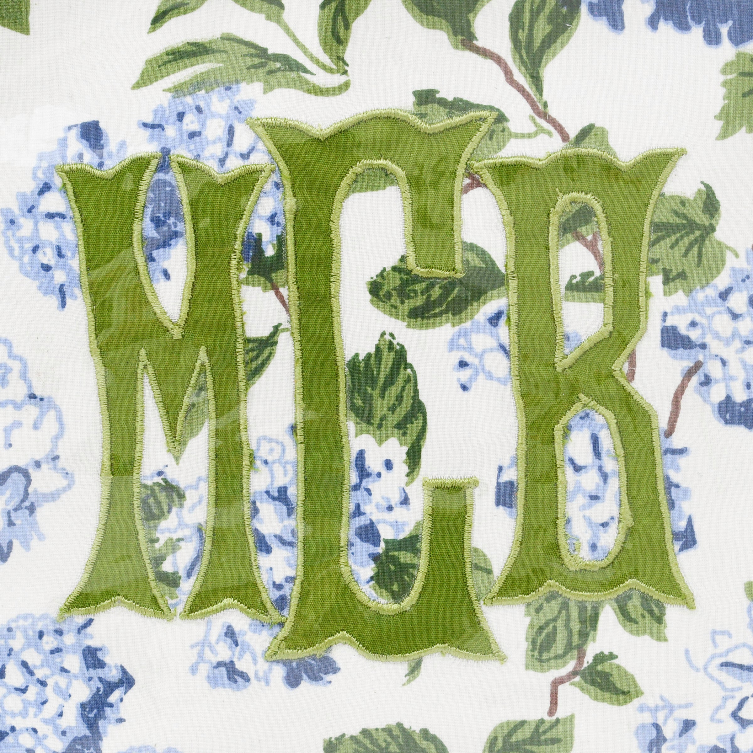 Block Print Monogram Travel Case - Blue Hydrangea – Classic Prep Monograms