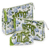 Block Print Monogram Travel Case - Blue Hydrangea