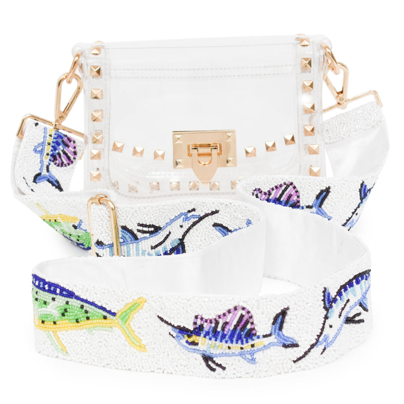 Wide Purse Strap Custom Beaded Marlin Tournament