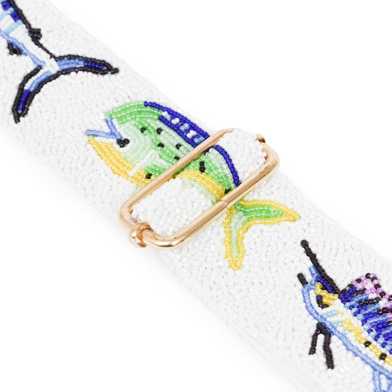 Wide Purse Strap Custom Beaded Marlin Tournament