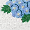 Half Barrel Beaded Monogram Clutch - Blue Hydrangea