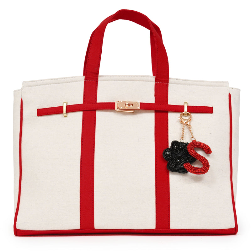 Portside Carryall Boat Tote - Lighthouse Red