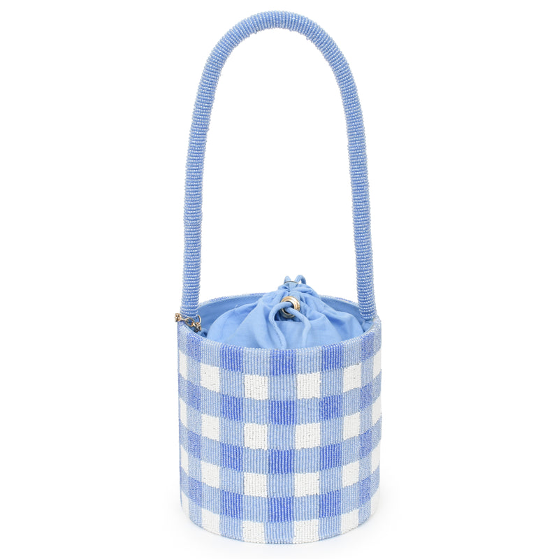 Byrdie Bucket Bag - Blue Gingham