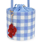 Byrdie Bucket Bag - Blue Gingham