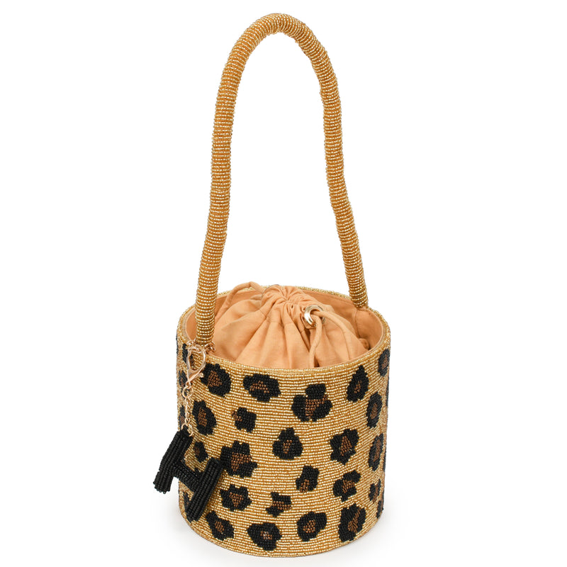 Byrdie Bucket Bag - Gold Leopard