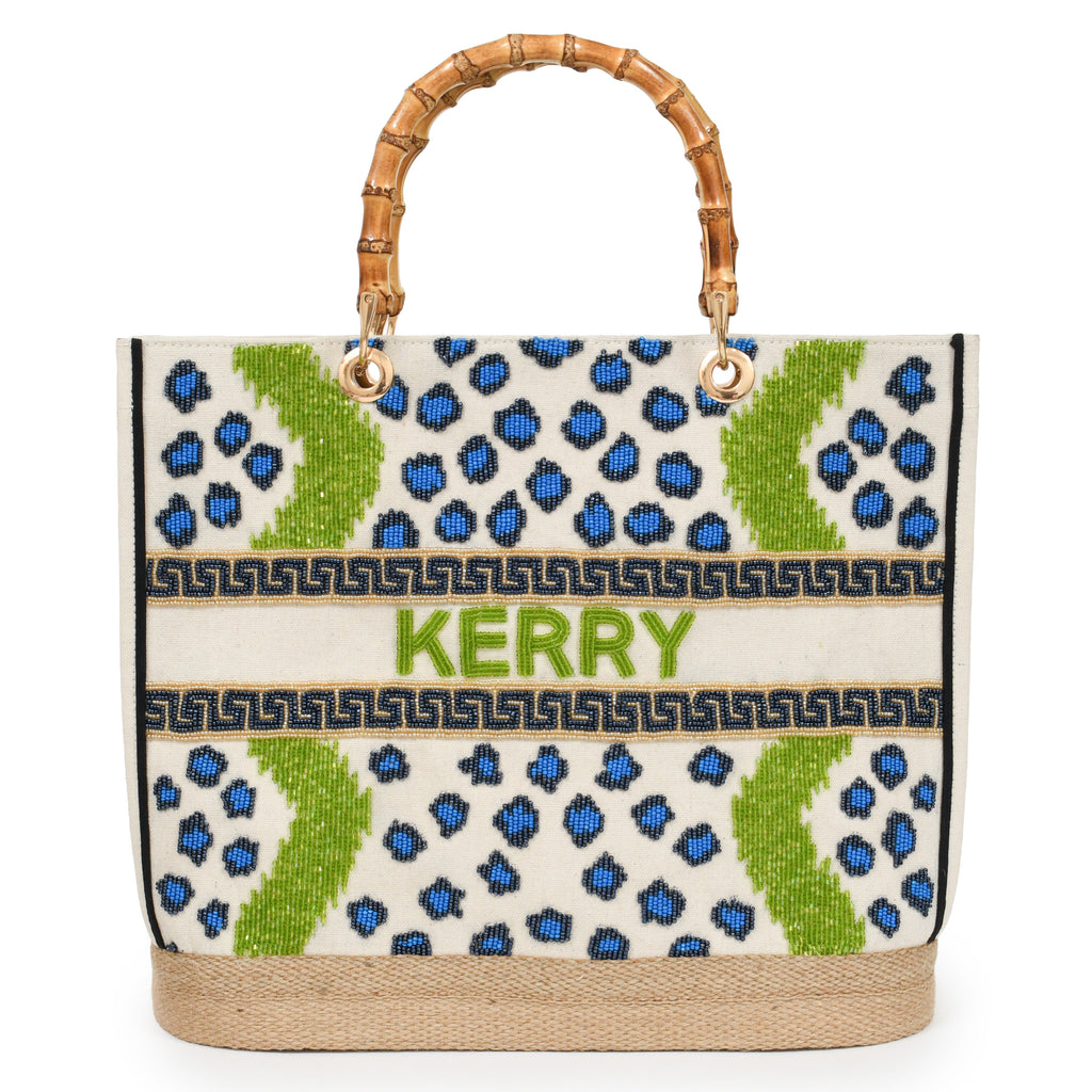 Madeleine Tote - Amalfi Lemon |Classic Prep Monograms