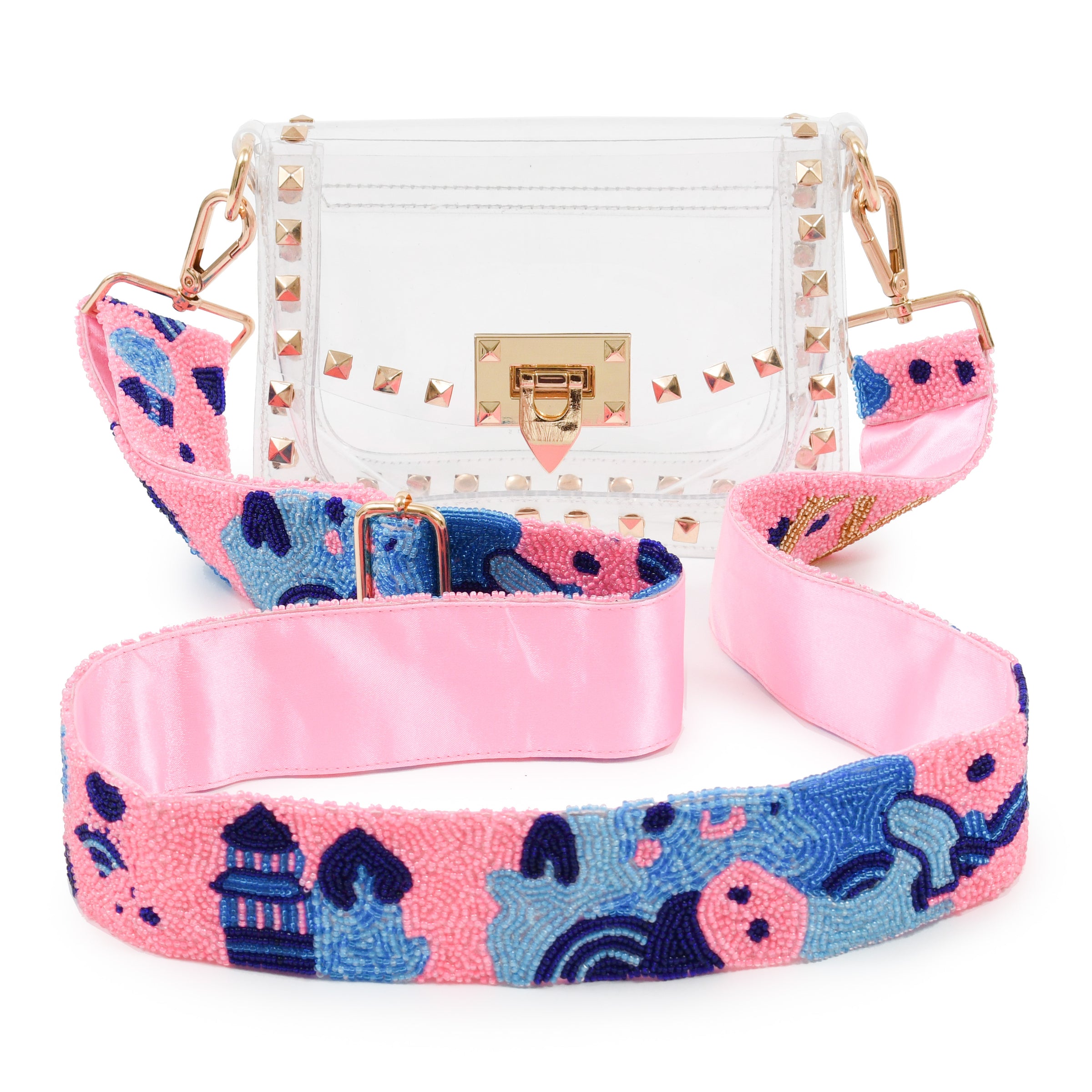 shoulder strap pink handbag TANIA - Payment 4 times | SAHELINE