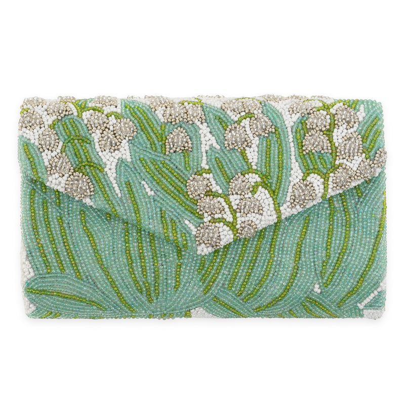 Mini Envelope Clutch - Lilly of  the Valley - Soft Green