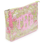 Block Print Monogram Travel Case - Celery | Rose