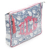 Block Print Monogram Travel Case - Indigo | Fuchsia