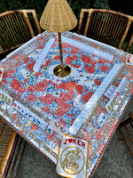 Embroidered Linen Cocktail Napkins- TIGER JOKERS