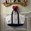 Tigre de Tartán Signature Canvas Tote, NAVY ADJUSTABLE