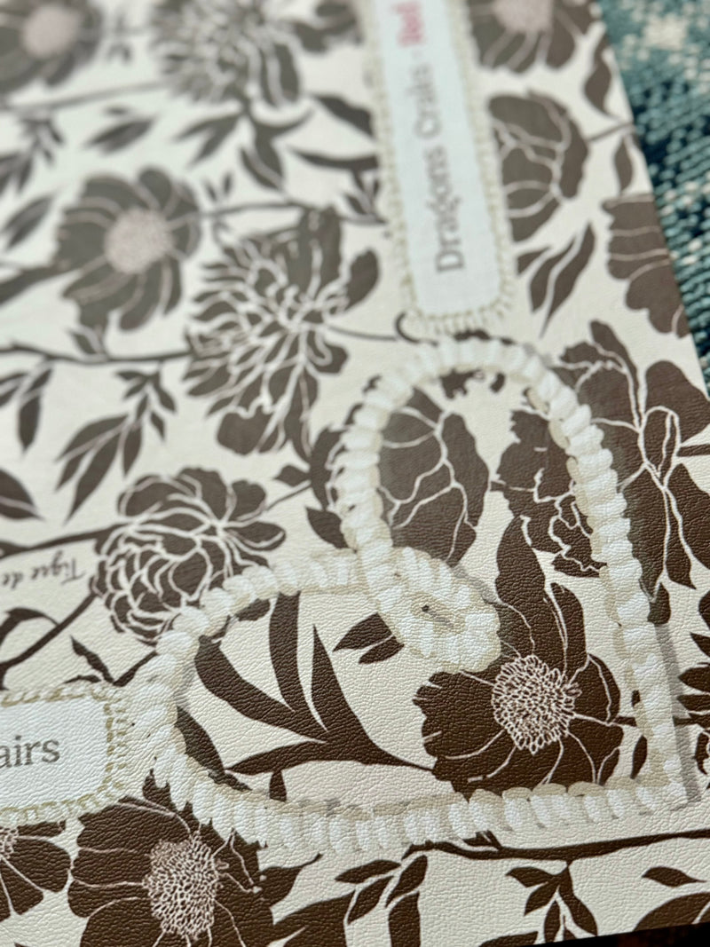 Mahjong Gaming Mat, COCONUT PEONY **RULES EDITION**