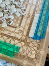 Mahjong Gaming Mat, Caned Trompe L'oeil BLONDE