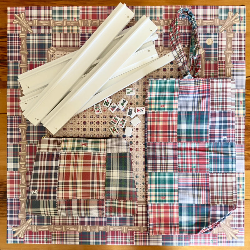 Mahjong Gaming Mat, HANDBOOK PLAID **RULES EDITION