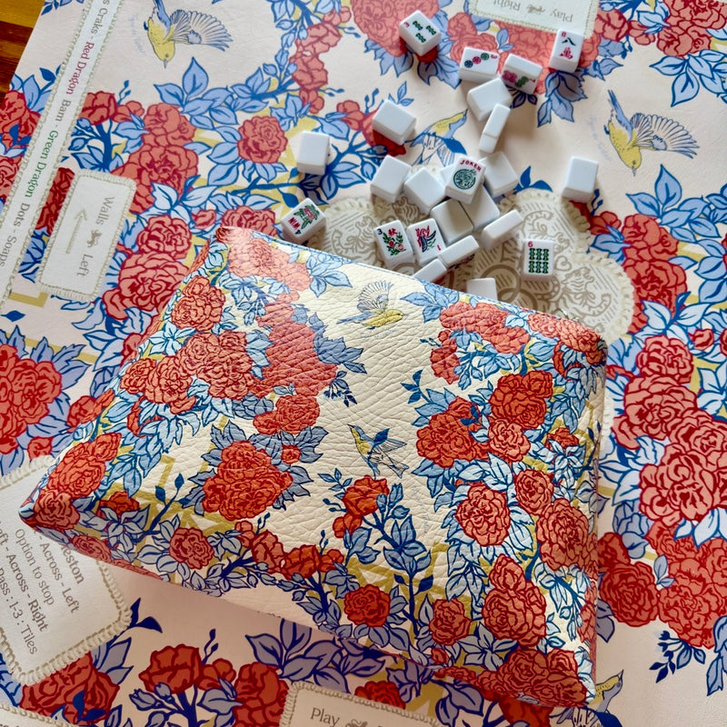 Mahjong Gaming Mat, POP ART ROSES **RULES EDITION