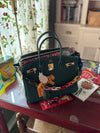 Roomy Leather Clutch, PRINTED LEOPARD FUR
