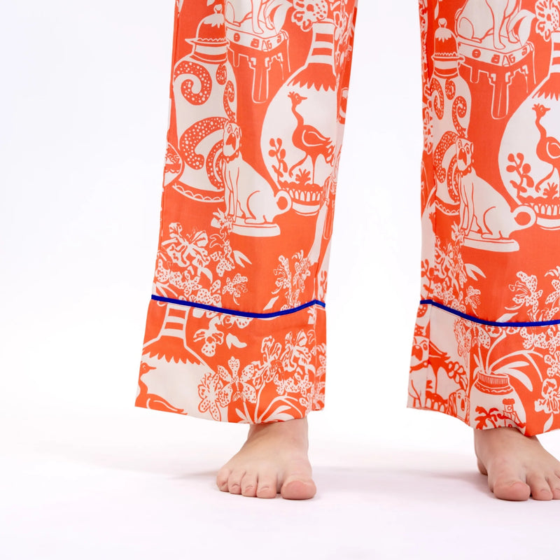 Imperial Treasures Cotton Sateen Full Pajama Set