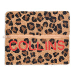 Foldover Custom Beaded Clutch - Leopard