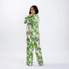 Safari Weihnachts-Pyjama-Set aus Baumwollsatin