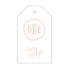 Letterpress Monogram Gift Tag - T105