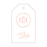 Letterpress Monogram Gift Tag - T105