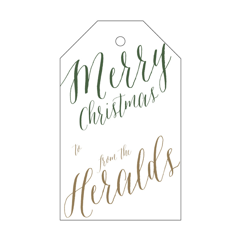 Letterpress Monogram Gift Tag - T115