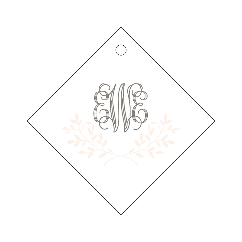 Letterpress Monogram Gift Tag - T118