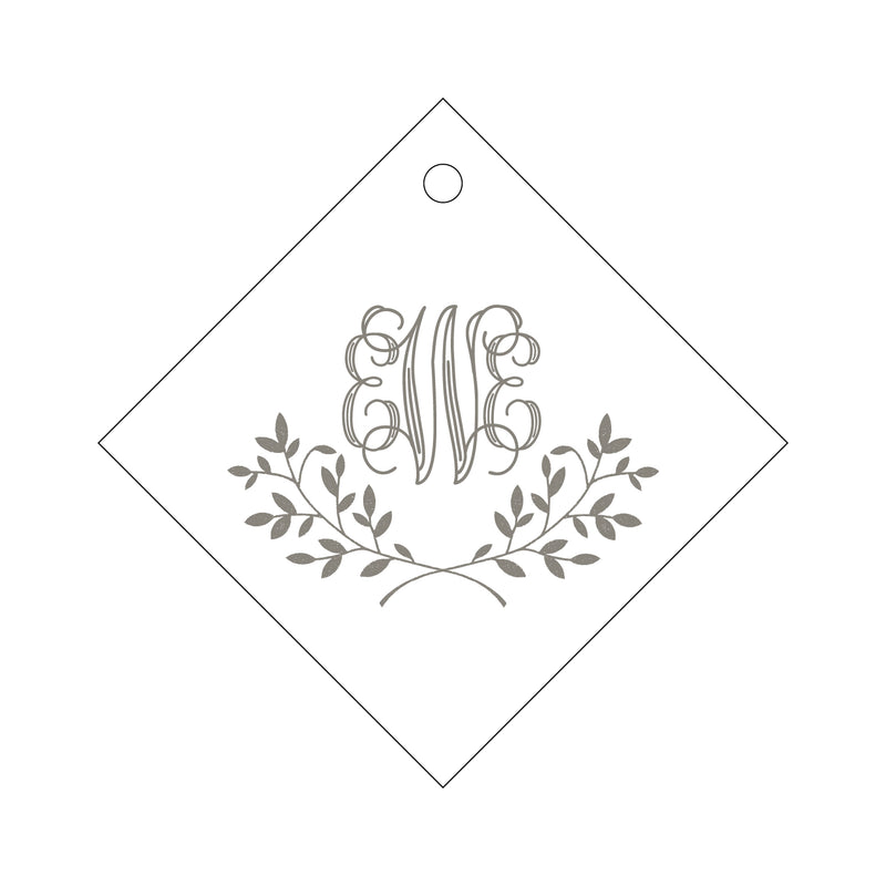 Letterpress Monogram Gift Tag - T118