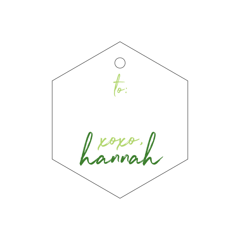 Letterpress Monogram Gift Tag - T119